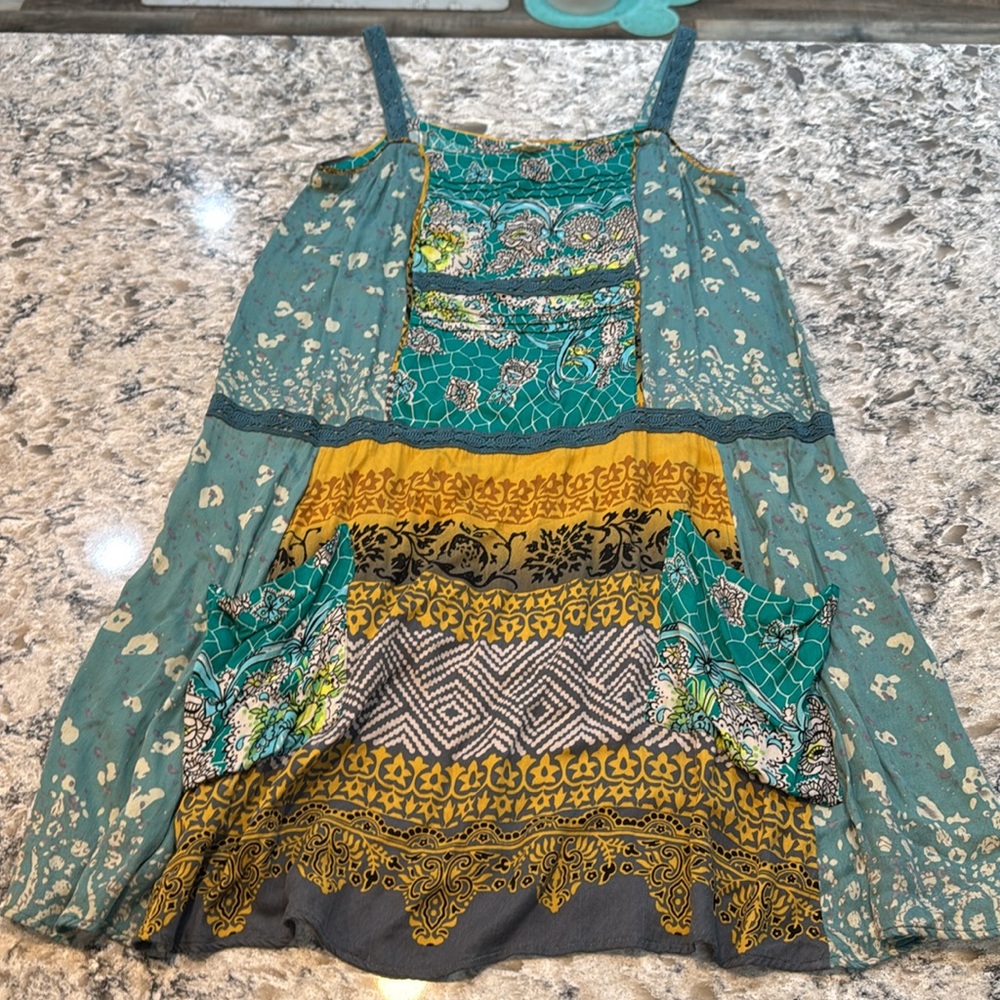 Tiny by Anthropologie | Boho Patchwork Flowy Mini… - image 6